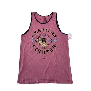 American Fighter Tank Top Mens Size M Graphic Print‎ Red